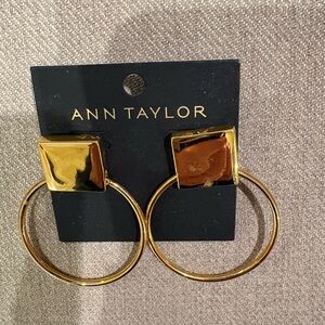 Ann Taylor Classic Gold Hoop Earrings
